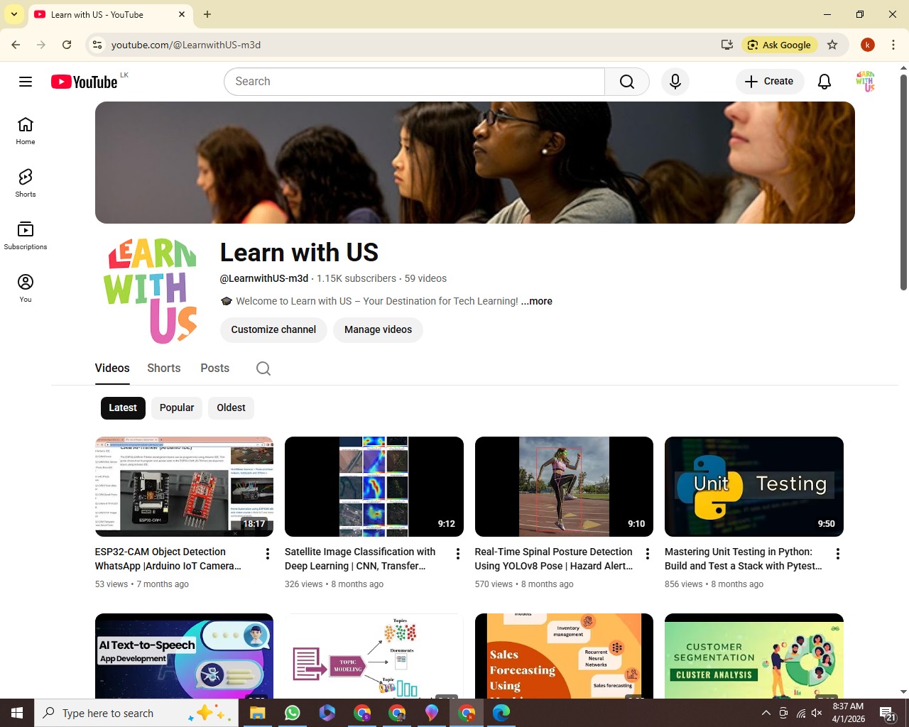 Learn with US YouTube channel